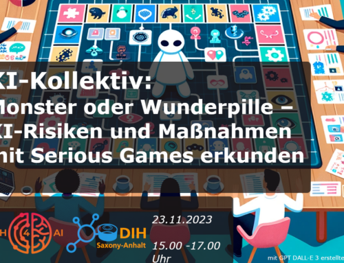 Interactive and innovative workshop »Monster or Miracle Pill – Explore Al RISKS AND MEASURES WITH SERIOUS GAMES« on November 23, 2023